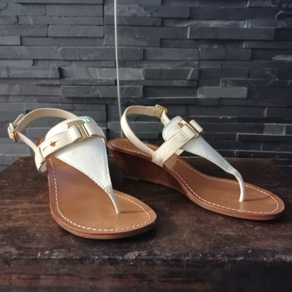 Tory Burch Shoes - Tory Burch leather wedges sandals shoes